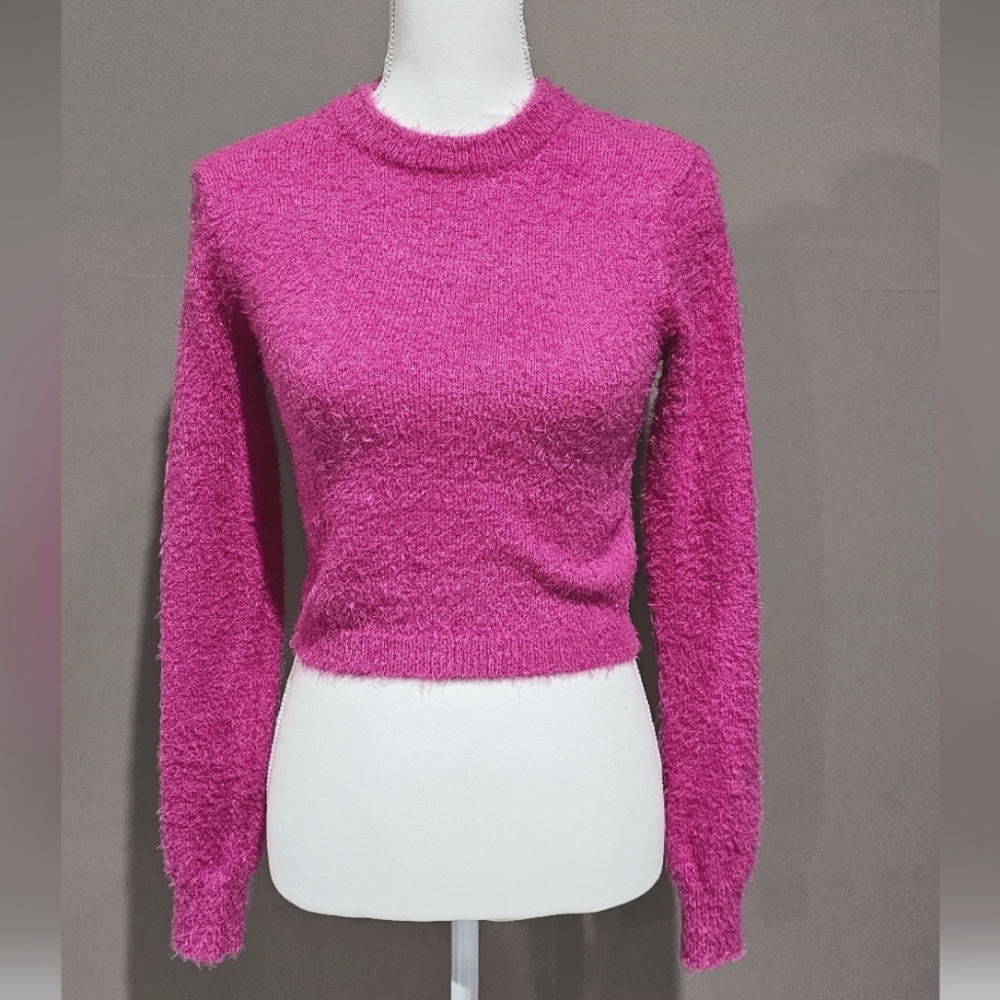 Abound Pink Fuzzy Sweater size Small